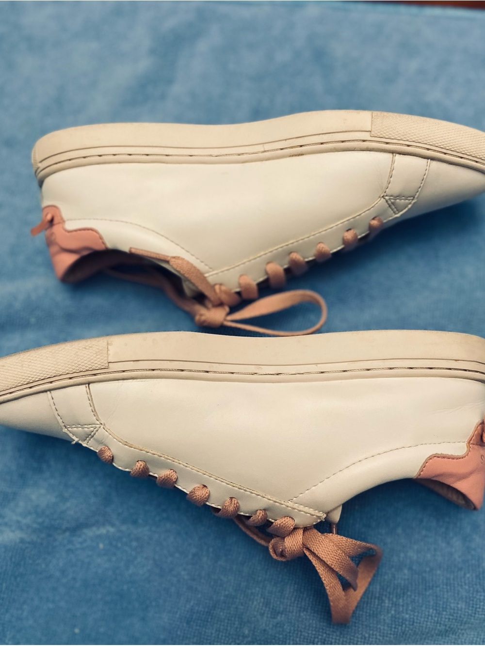 Givenchy White & Pink Calf Skin Leather Sneakers Urban Street Knots Size 7 - Picture 6 of 14